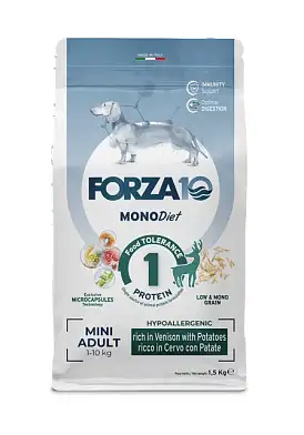 Forza10 MonoDiet Adult Mini Cervo con Patate сухой корм для взрослых собак мелких пород, с олениной и картофелем
