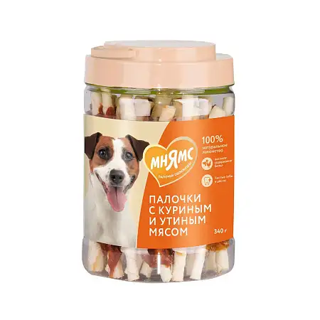 Купить Мнямс лакомство для собак Палочки с куриным и утиным мясом