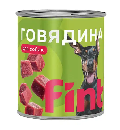 Купить fint консервы для взрослых собак всех пород с говядиной