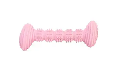 HOMEPET Dental игрушка для собак гантель с шипами розовая