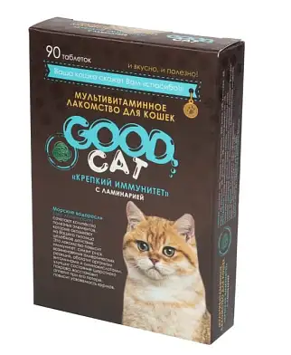 GOOD CAT Мультивитаминное лакомство для кошек крепкий иммунитет с ламинарией
